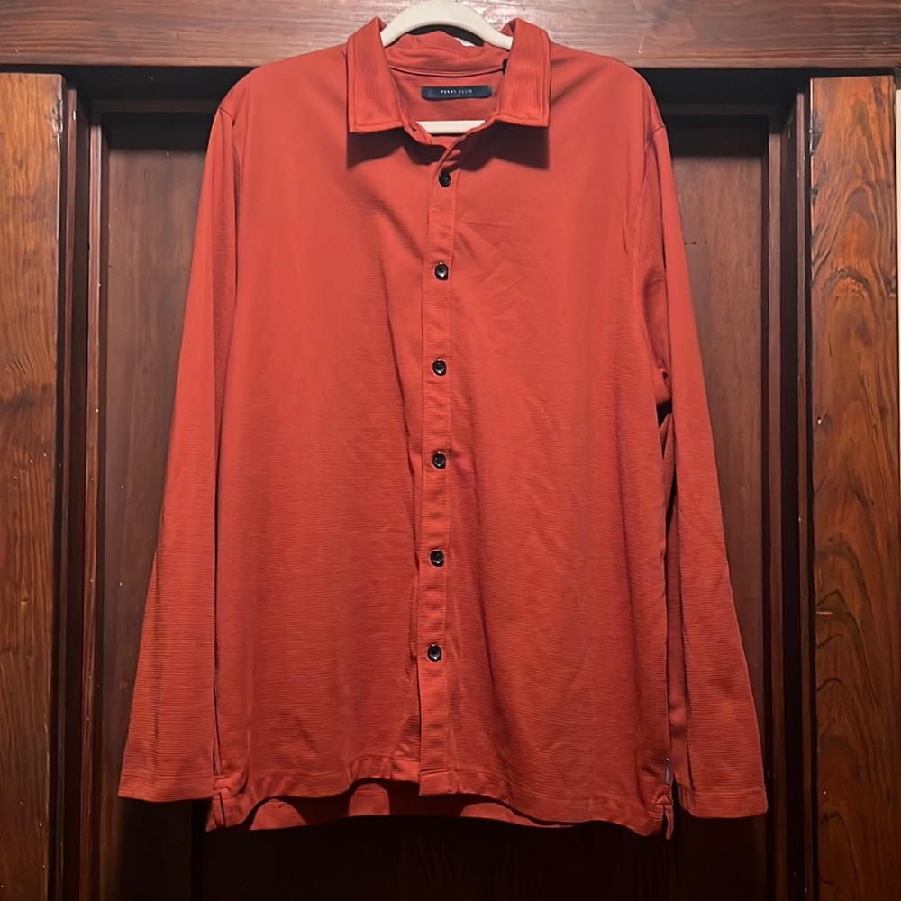 Perry Ellis Burnt Orange Button Down